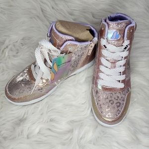 Skechers Girl's Street Standouts 2.0-Leopard Shine Sneaker shoe size- 4